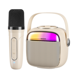 WEKOME Mini karaoke Bluetooth speaker D43(beige)