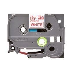 Brother шошго хэвлэгч цаас tze-252 /Red on White 24mm/