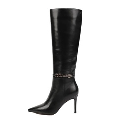 BASCONI KNEE HEELED BOOTS