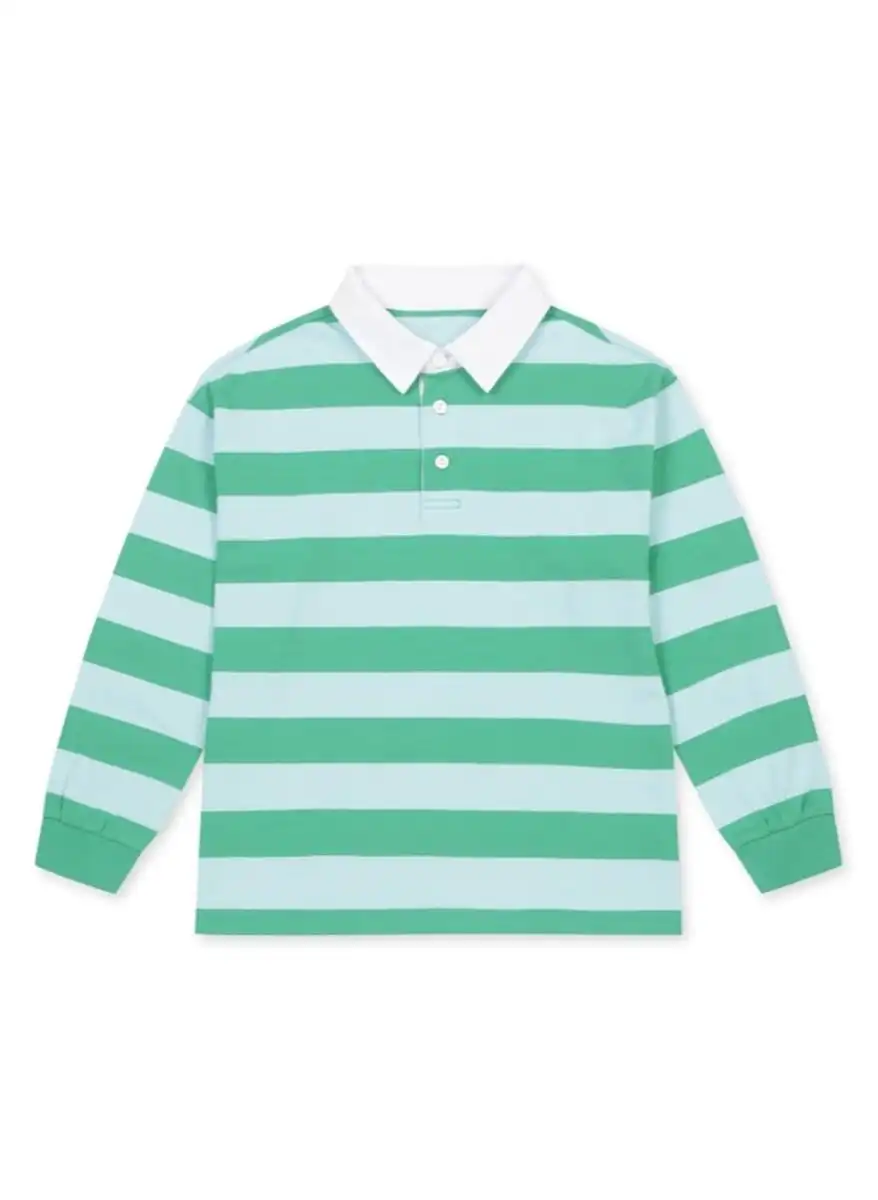 Цамц хөвгүүдийн поло захтай 160 Ногоон/Хөх