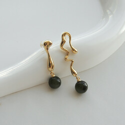 Ногоон хаштай лава ээмэг